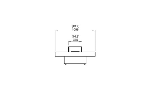Ecosmart Fire Gin 90 (Low) Fire Pit Table - Graphite Finish / Black Burner - ESF.O.GIN.90.L.GH.B